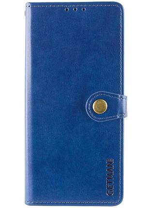 Кожаный чехол-книжка getman gallant (pu) для xiaomi 14t pro синий
