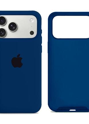 Чехол silicone case full size с микрофиброй для iphone 17 pro max противоударный с защитой orange.