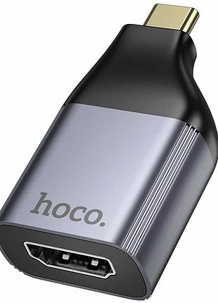 Перехідник hoco ua33 type-c to hdtv 4k 30hz сірий abs пластик алюмінієвий сплав для передавання зображення