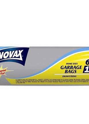 Пакети для сміття 60л/10шт 9446 тм novax