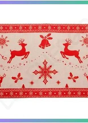 Коврик для сервіровки столу christmas tale 45x30 см пвх плейсмат для новорічного святкового столу sku_luggihp-36327-1