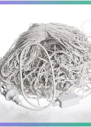 Світлодіодна вулична гірлянда бахрома 50м 840 led синя для оформлення святкових заходів та декору sku_luggi50mwbl