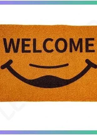 Коврик придверный welcome 70x40 см коричневый пвх для входной зоны антискользящий ковер sku_luggihp-47-9