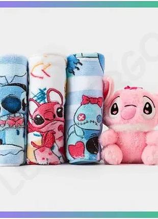Набор детских полотенец из микрофибры 3 штуки 25x50 см с игрушкой розовый colorful home для детей sku_luggi501-181-c-90p