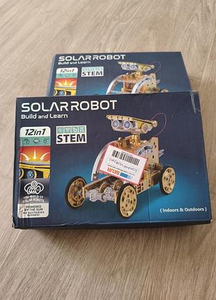Конструктор на сонячній батареї solar robot 12-в-1 stem – створи власного робота! два за ціною одного.