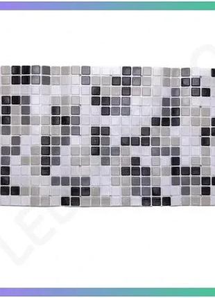 Антиковзний килимок для ванни clean mosaic 65х35 см силіконовий сірий для душу та ванної кімнати sku_luggihp-42-47g