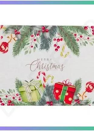 Килимок для сервірування столу christmas 45х30 см пвх новорічний плейсмат для святкового оформлення ст sku_luggihp-36327-10