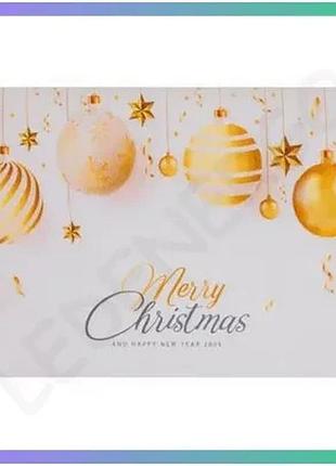 Килимок для сервіровки столу merry christmas 45х30 см пвх новорічний плейсмат для святкового столу sku_luggihp-36327-2