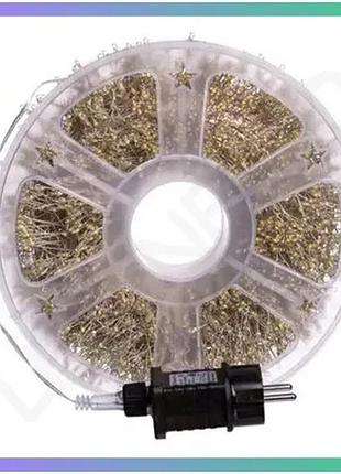 Світлодіодна гірлянда хвойна лапа 100м 3000 led синій для новорічного декору кімнатна гірлянда sku_luggid3000l100mwbl