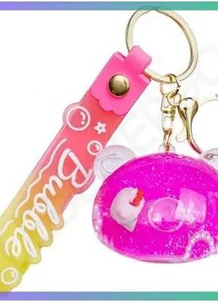 Брелок hello kitty bear 4x4,5 см акриловий для ключів сумок компактний стильний дитячий подарунок sku_luggihp-55-33bear