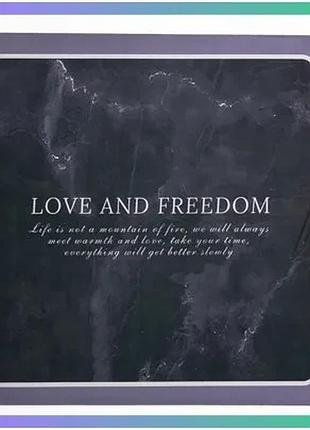 Коврик для ванной комнаты love and freedom 58х58 см диатомит черный противоскользящий универсальный ко sku_luggihp-42-10