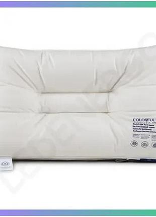 Подушка для сна colorful home eco series 3 антимикробная 46х72 см белая memory foam для комфорта sku_luggi014-12-40
