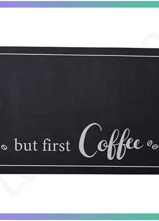 Коврик для кухни but first coffee 58х38 см диатомит черный противоскользящий для дома sku_luggihp-42-43