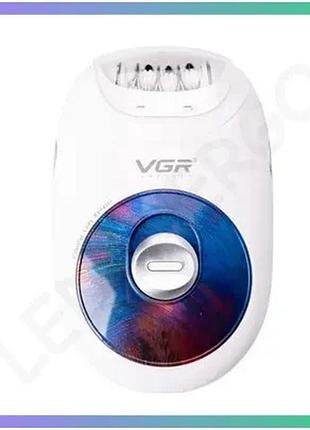 Электрический эпилятор vgr hpv706p 2 скорости аккумуляторный для женщин 18 пинцетов водонепроницаемый sku_luggihpv706p