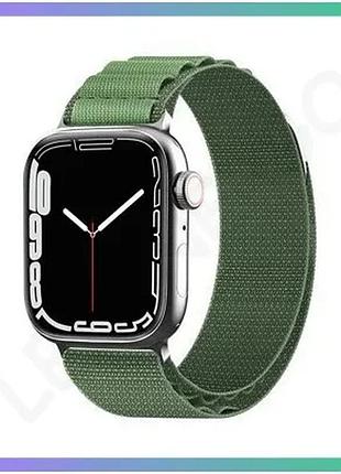 Ремінець для смарт-годинників apple watch ur160gr текстильний зелений 44 см для фітнесу та активного в sku_luggiur160gr