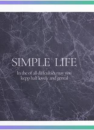 Коврик для ванної simple life 58х58 см діатоміт чорний універсальний килимок для дому та кухні sku_luggihp-42-11