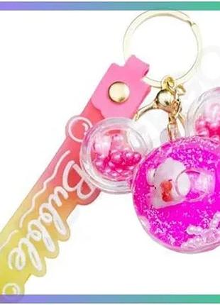 Брелок hello kitty mouse 4х4,5 см для ключей и сумки, яркий детский аксессуар с жидким эффектом sku_luggihp-55-33mous