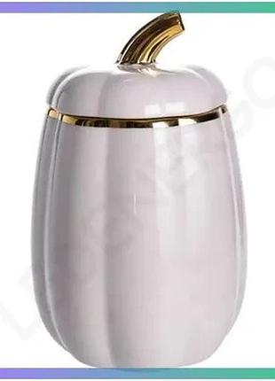 Банка для хранения продуктов гарбуз порцеляновая 2 л с крышкой для кухни контейнер для хранения sku_luggihp-26-4
