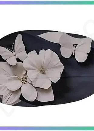 Коврик для ванной с 3d эффектом petal relief 58х38 см диатомит черный универсальный коврик для дома sku_luggihp-42-38