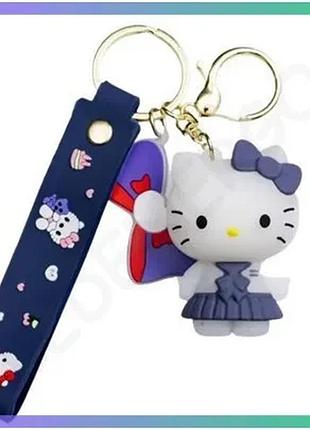 Брелок hello kitty силіконовий 4х6 см для ключів сумки рюкзака подарунок для підлітків милий брелок sku_luggihp-55-27