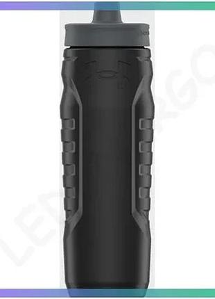 Пляшка under armour sideline squeeze 950 мл чорна спортивна пляшка для води унісекс з клапаном quick s sku_ua70090-00025