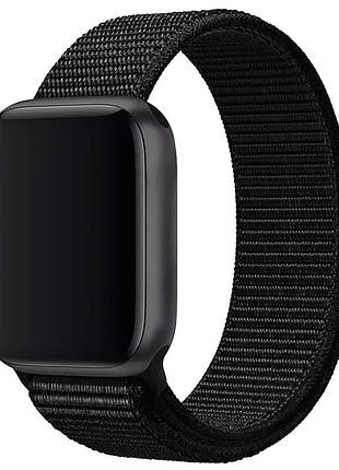 Ремінець nylon для apple watch 38/40/41/42mm(ser.10) чорний / black