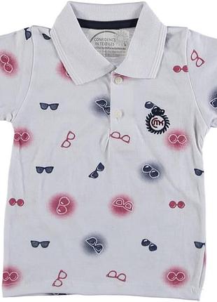 Футболка поло для мальчика, турция babexi, арт. 3103, рр 92-146 см 128-134, белый