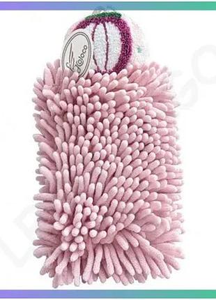 Кухонный рушник для рук 25x17 см микрофибра розовый colorful home для втирания рук вешалка sku_luggi173-19p