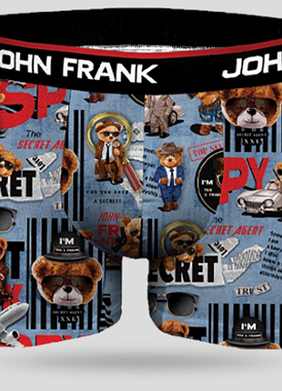 Трусы мужские боксеры john frank синие с мишками jfbd355 xl