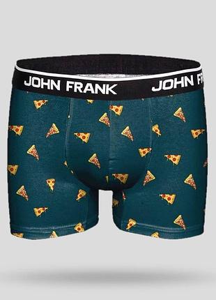 Труси чоловічі боксери john frank сині з піцою jfbd299 l