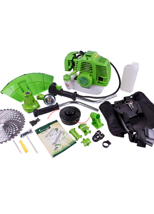 Бензокоса craft-tec gs-777 4400 вт, 52 см³ + нож 40 зубьев + катушка + ранцевый ремень