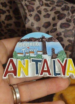 Магнит на холодильник сувенир турция turkey анталия antalya