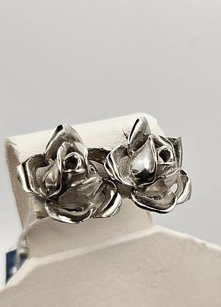 Сережки срібні "троянда" 8,71 г