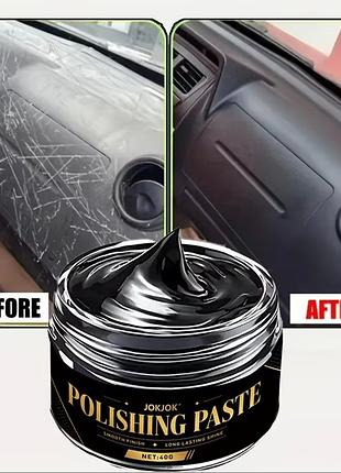 Паста-реставратор для полірування пластику та торпеди авто jokjok polishing paste (40 г) — засіб від подряпин у салоні