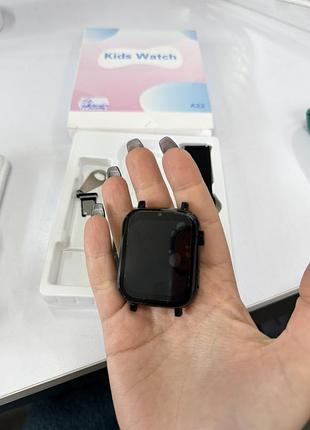 Дитячий смарт-годинник kids watch a22 — gps-трекер, чорний, sim, sos, без додаткового ремінця