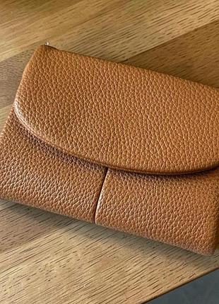 Гаманець маленький зі змійками tailian 14х10см на магніті з клапаном світло-коричневий