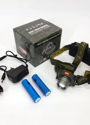 Налобный фонарь с линзой bailong bl 1505-602b sensor, налобный фонарь с ремешком на голову sq-11