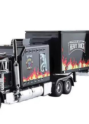 Масштабна модель американського тягача peterbilt 389 із трейлером