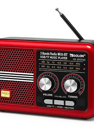 Радіоприймач в ретро-дизайні з сучасним bluetooth golon rx-bt978s, радіо з вбудованим mp3 плеєром si-89