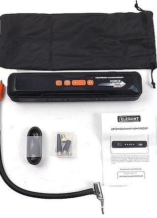 Компресор elegant force plus 100015 12v/6000 mah/10атм 4-режими led-ліхтар павербанкusb 5v-2.4a