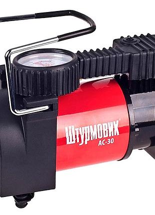 Компрессор штурмовик ac-30 12v 150вт 37л 7атм 12а