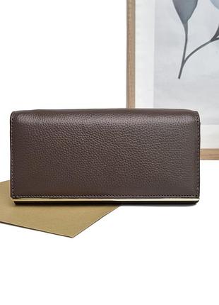 Кошелек на всю купюру натуральная кожа коричневый арт.aj-826 brown balisa (китай)