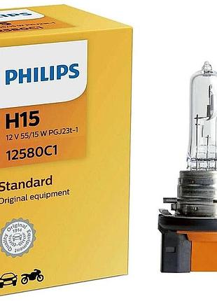 Лампа 12v_h15 55w philips 12580c1 pgj23t-1 1шт уп
