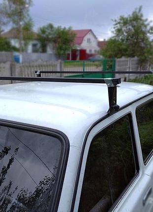 Багажник на водосток 140см кенгуру uni сталева квадр поперечка нива волга тощо