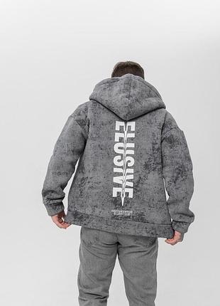 Худи elusive серый l