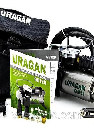 Компресор uragan 12v 170вт 37л 14а 1 шланг 90120 8