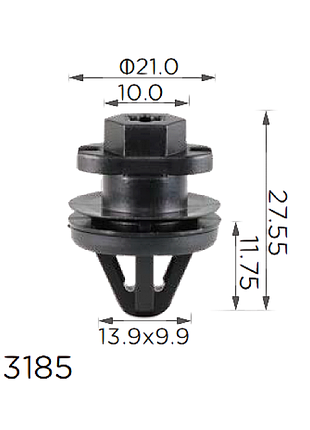 Клипсы c3185 крепления карты дверей volkswagen audi seat skoda 3aa-868-243-a,3aa868243a
