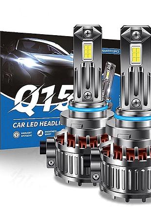 Лампа led h4 радиатор+кулер 150w/22000lm/6000k 3570 chip ip65/12-24v q15 медный радиатор 12мис.гар