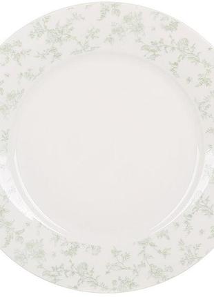 Набір 6 тарілок обідніх "floral green" ø23см, порцеляна