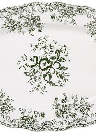 Блюда овальные фарфоровые (6шт) "vintage rose" 36х21см